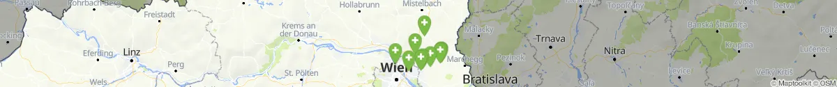 Kartenansicht für Apotheken-Notdienste in der Nähe von Großengersdorf (Mistelbach, Niederösterreich)